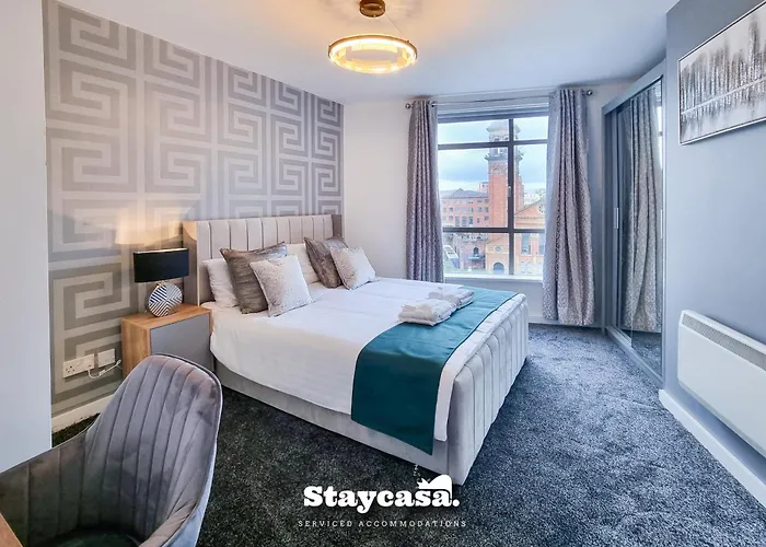 Luxury Deansgate Apt Canal View & Free Parking
